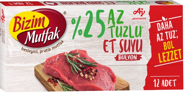 ET VE TAVUK BULYON LEZZETİ ARTIK %25 DAHA AZ TUZ İÇERİYOR