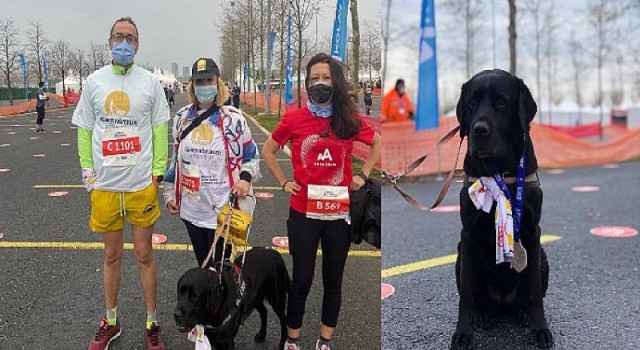 N Kolay Yarı Maratonu’nda Rehber Köpekler için Koştular