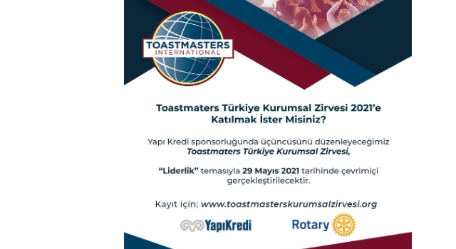 TOASTMASTERS TÜRKİYE 3. KURUMSAL ZİRVESİ’NE GERİ SAYIM BAŞLADI