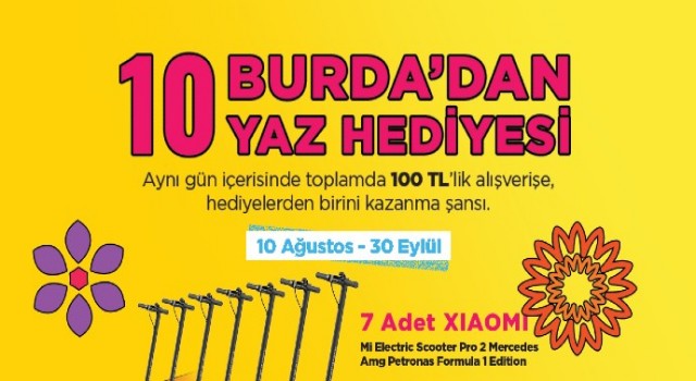 10 Burda AVM’den Muhteşem 10 Yaz Hediyesi