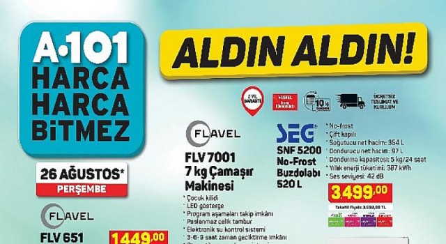 A101 Marketleri 26 Ağustos haftasında da teknolojik ürünleriyle dikkat çekiyor!