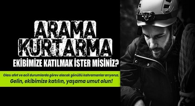 Arama-Kurtarma Ekibi Başvuruları Devam Ediyor