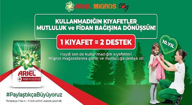 Ariel ve Migros 10 yılda yüz binlerce ihtiyaç sahibinin yüzünü güldürdü