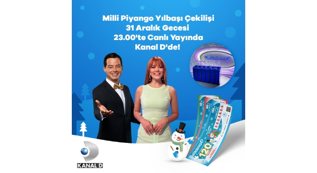 Geleneksel Milli Piyango yılbaşı çekilişi  Kanal D ekranlarında!