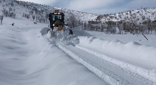 Kırsalda 11 bin 200 kilometrelik yolda kar küreme çalışması yapıldı