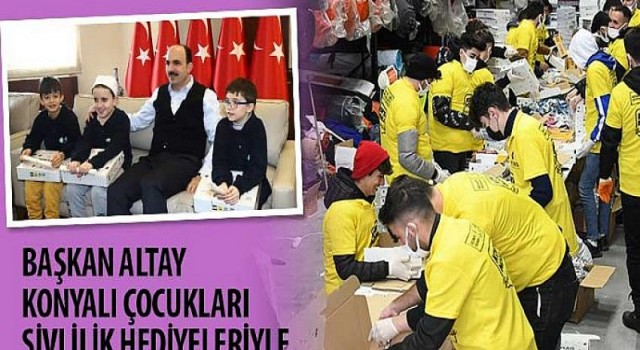 Başkan Altay Konyalı Çocukları Şivlilik Hediyeleriyle Sevindiriyor