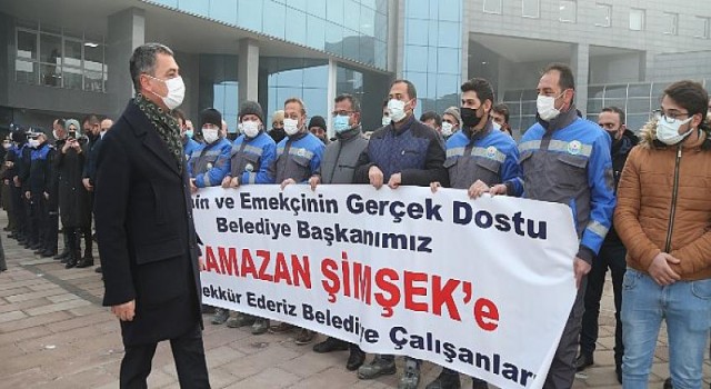 Başkan Şimşek’e davullu zurnalı karşılama