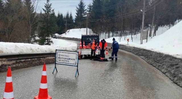 Kartepe zirve yolunda bakım onarım yapıldı