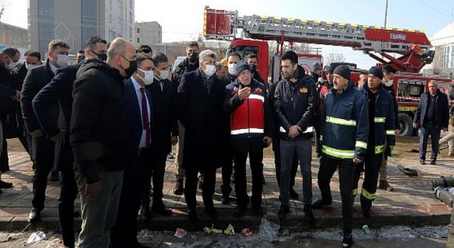 Vali Bilmez İş Yeri Yanan Esnafı Ziyaret Etti