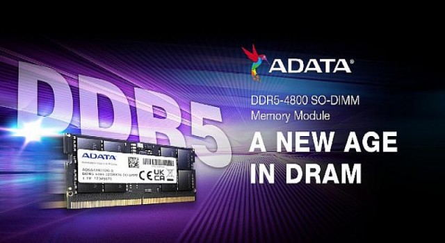 Yeni ADATA DDR5-4800 SO-DIMM Bellekler DDR5 Devrimini Dizüstüne Taşıyor