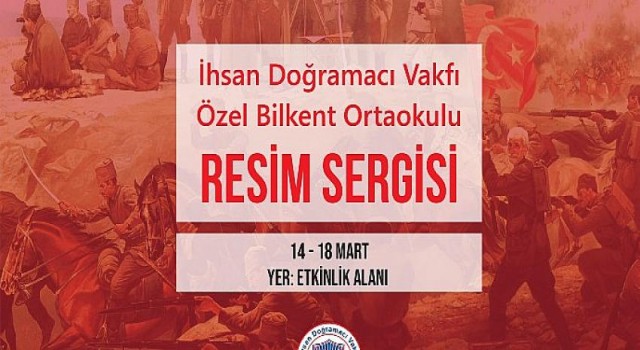 18 Mart Çanakkale Zaferi Ruhu İdv Öğrencilerin Resimleriyle Bilkent Center’da Sergileniyor