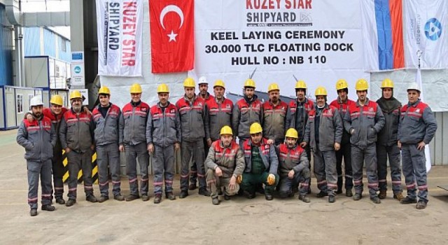 Atomflot Fsue İçin İnşa Edilen Yüzer Limanin Keel Laying Töreni Düzenlendi