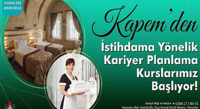 İstihdama Yönelik Kariyer Planlama Kursları İçin Kayıtlar Başladı