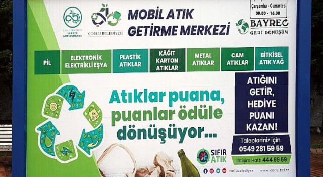 ”Ödüllü Mobil Atık Merkezleri” Hizmete Giriyor