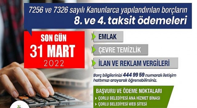 Yapılandırma Taksit Ödemeleri İçin Son Gün 31 Mart 2022