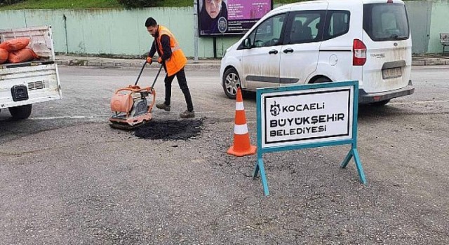 Yol bakım timinden anında müdahale