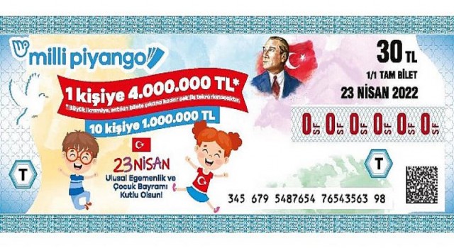 Milli Piyango 23 Nisan özel çekilişinde büyük ikramiye 4 milyon TL!