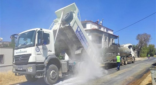 Bodrum Mumcular Mahalle yolu asfaltlandı