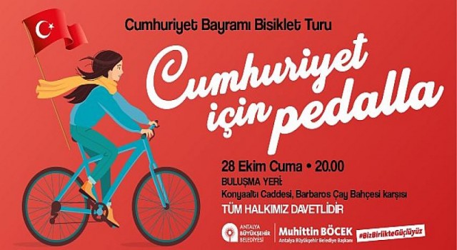 Antalya Büyükşehir Belediyesi Cumhuriyet Bayramı Bisiklet Turu Düzenliyor