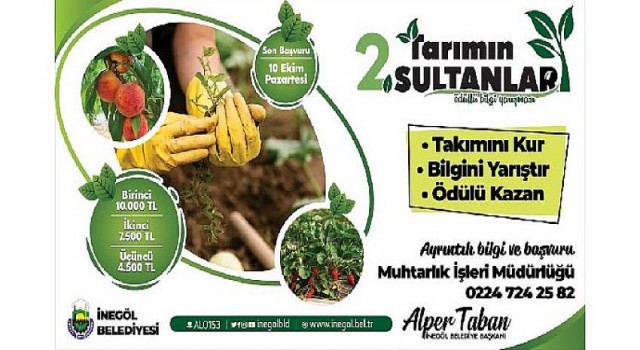 Tarımın Sultanları Yarışması İçin Başvurular Başladı