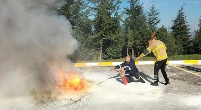 Büyükşehir İtfaiyesi’nden İZAYDAŞ’a eğitim