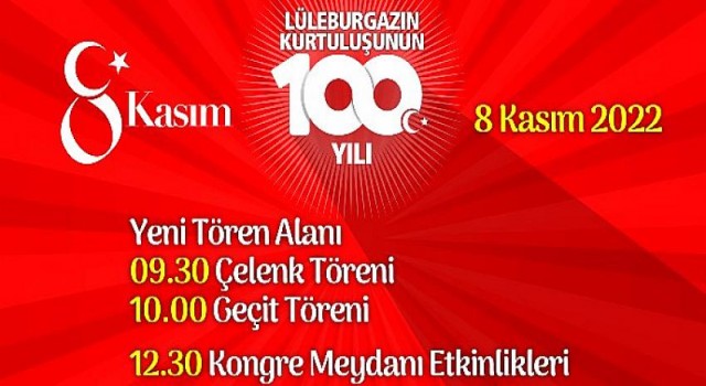 Lüleburgaz’da kurtuluşun 100’üncü yılı coşkuyla kutlanacak