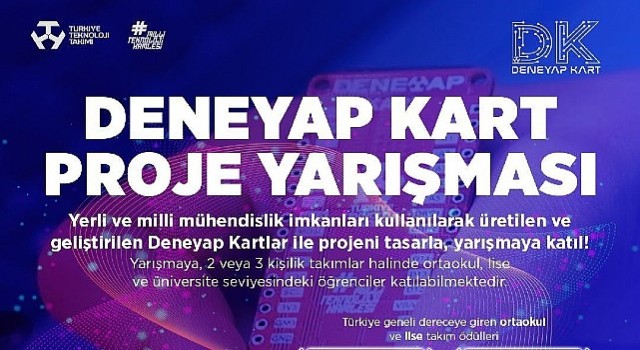 Deneyap Kart Proje Yarışması için Başvurular Başladı