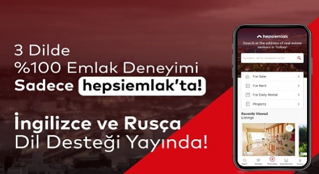 Türkiye de Yüzde100 Rusça ve İngilizce Emlak Arama Deneyiminin Adresi: hepsiemlak