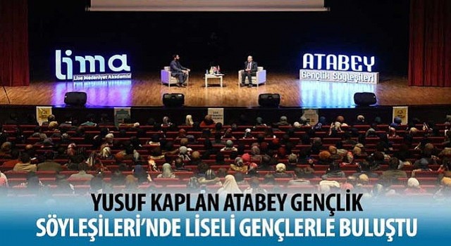 Yusuf Kaplan Atabey Gençlik Söyleşileri&#39;nde Liseli Gençlerle Buluştu