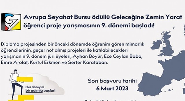 9. Geleceğine Zemin Yarat Öğrenci Proje Yarışması Başladı!