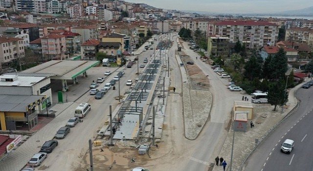 Kuruçeşme tramvayda ray imalatı tamamlandı