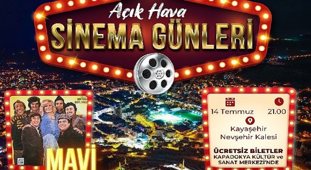 Açık hava sinema günleri cuma akşamı başlıyor 