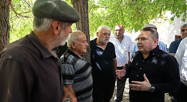 Başkan Böcek biçerdöverle buğday hasadı yaptı