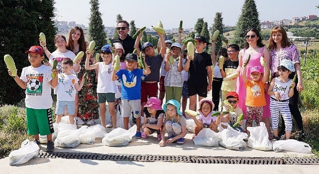 Öğrencilerin Yaşam Bahçesi;nde hasat heyecanı