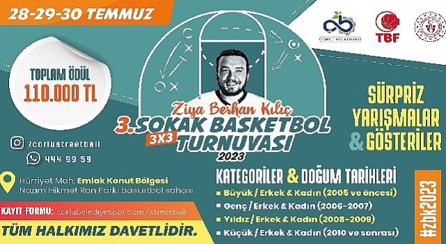 Ziya Berhan Kılıç Sokak Basketbol Turnuvası Kayıtları Başladı