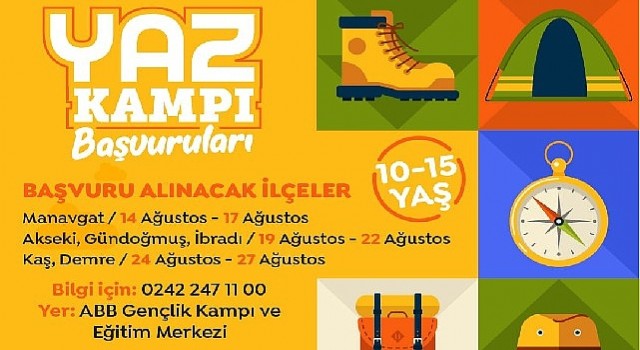 Antalya Büyükşehirden Yaz ve Çadır Kampı