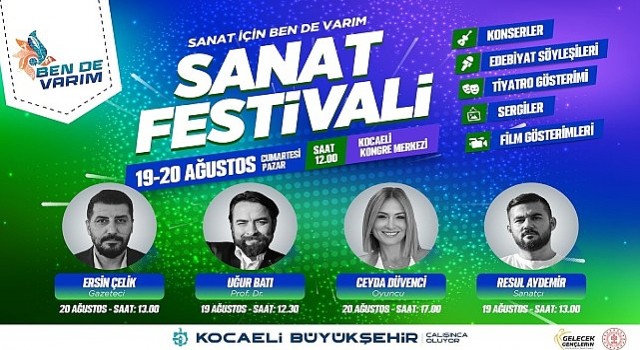 Sanat için Ben De Varım Festivali başlıyor