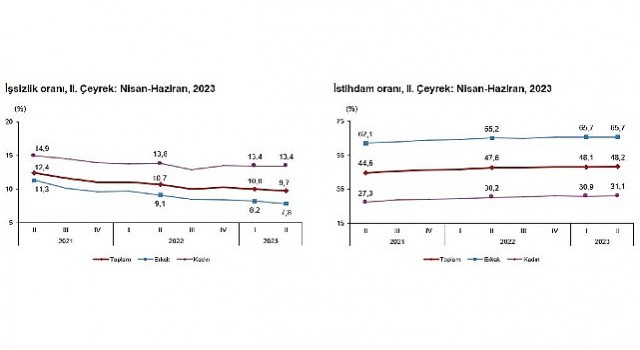 TÜİK: İşgücü İstatistikleri, II. Çeyrek: Nisan - Haziran, 2023