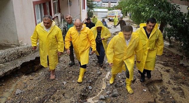 Yahyalıda sel felaketi sonrası yaralar sarılıyor