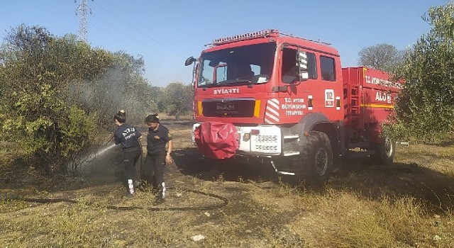 Aydın Büyükşehir Belediyesi İtfaiyesinden Umurludaki yangına müdahale