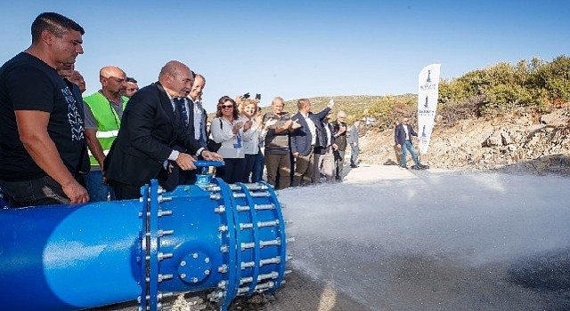 Dikili;ye hayat verecek Yahşibey Sulama Göletinde ilk can suyu verildi