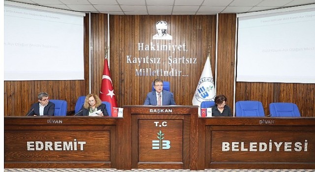 Edremit Belediye Meclisi Kasım ayı toplantısı yapıldı