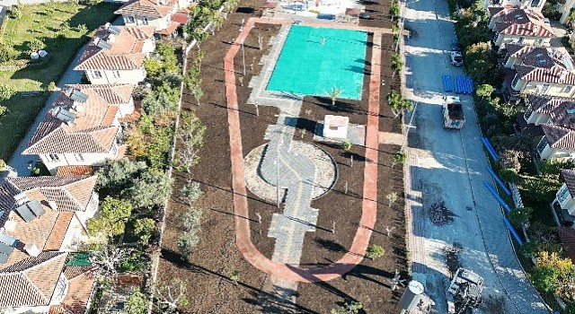 Çamyuva;da 2 bin 950 metrekarelik park projesinde sona doğru