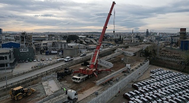 Darıca Osmangazi;de kiriş montajları başladı