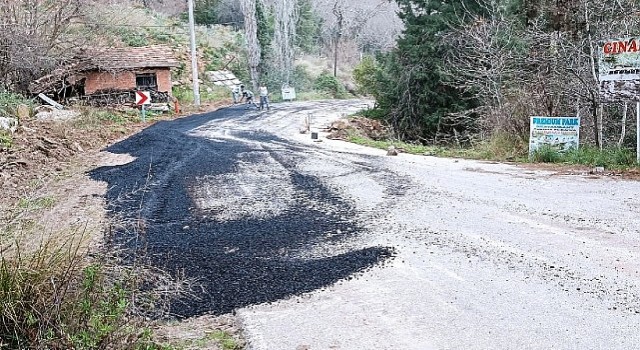 Kemerde asfalt bakım ve reglaj çalışmaları