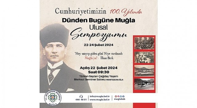 Muğla Büyükşehir Cumhuriyetin 100.Yılında Muğla Sempozyumu Düzenliyor