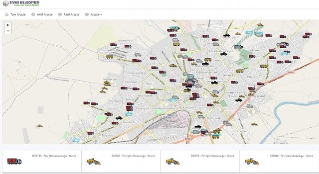 Sivas Belediyesi tarafından oluşturulan “Araç İzleme Merkezi Projesi” erişime açıldı