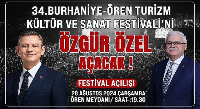 Burhaniyede Festivali Özgür Özel açıyor