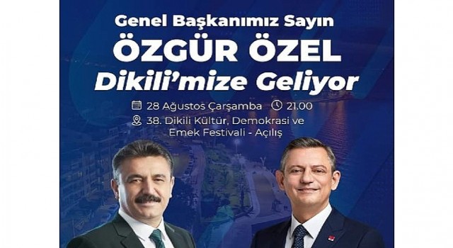 Dikili Festivali Özgür Özelin açılışıyla başlıyor