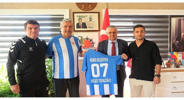 Kemer Belediye Merkez Spordan Başkan Topaloğluna ziyaret